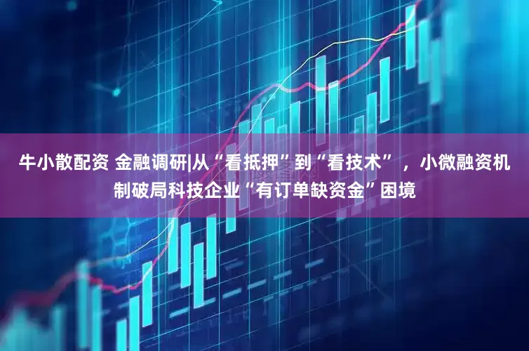 牛小散配资 金融调研|从“看抵押”到“看技术” ，小微融资机制破局科技企业“有订单缺资金”困境