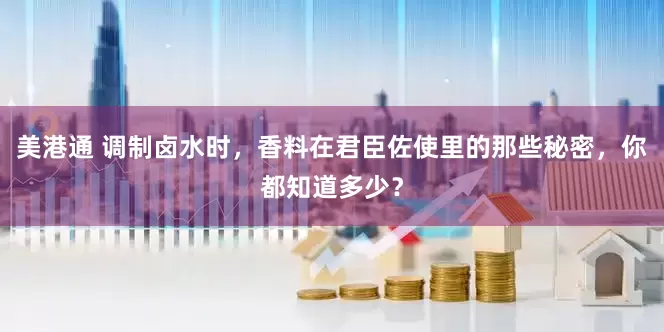 美港通 调制卤水时，香料在君臣佐使里的那些秘密，你都知道多少？